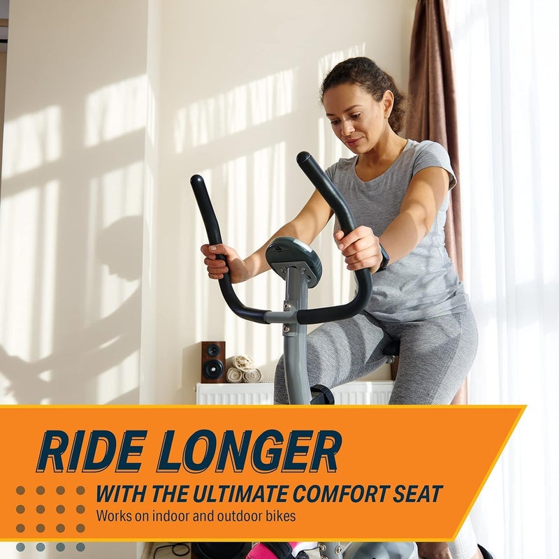 Bikeroo Oversized Bike Seat - Peloton Seat Cushion - Bicycle Saddle Replacement - Wide Cushioned Comfortable Seat for Men & Women - Compatible with Exercise  Road  and Stationary Bikes - Image 5